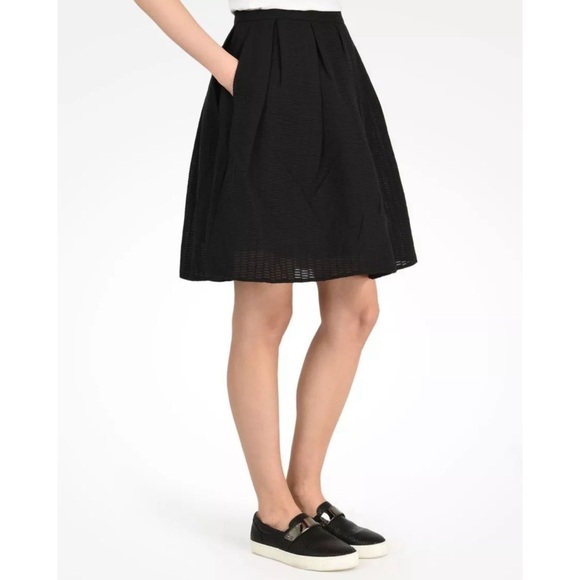 Armani Exchange Dresses & Skirts - Armani Exchange Women’s Textured Pleated A-Line Skirt 2 Black